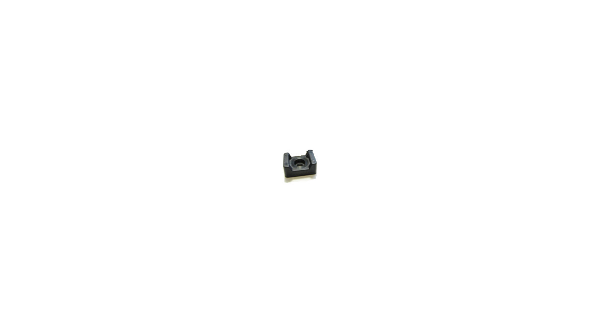 Schroefvoetje voor kabelbinder tot 9mm 21x16mm gat 5mm zwart (SV2116-5)