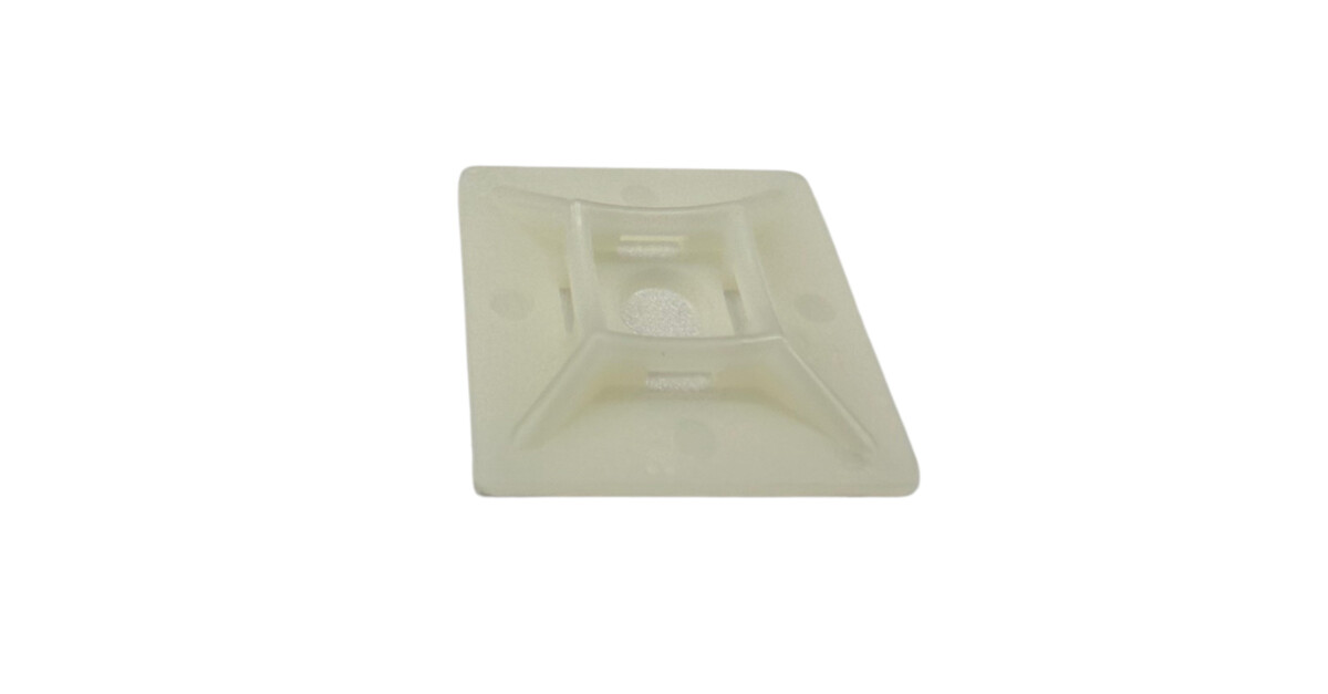 Plakzadel 28x28mm zelfklevend naturel verpakt per 100st (PZ28N)