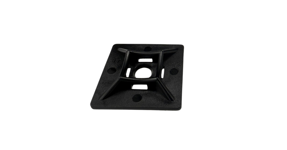 Plakzadel 20x20mm zelfklevend zwart verpakt per 100st (PZ19B)
